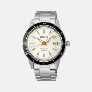 Presage Men Automatic White Dial Analog Stainless Steel Watch SRPG03J1