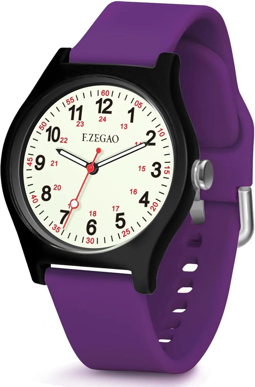 Professionals Medical Students Women, 100M Waterproof Watch for Swimming 24 Hour Military Time Easy to Read Dial intimate with Silicone Band Nurse Watch for Nurse 