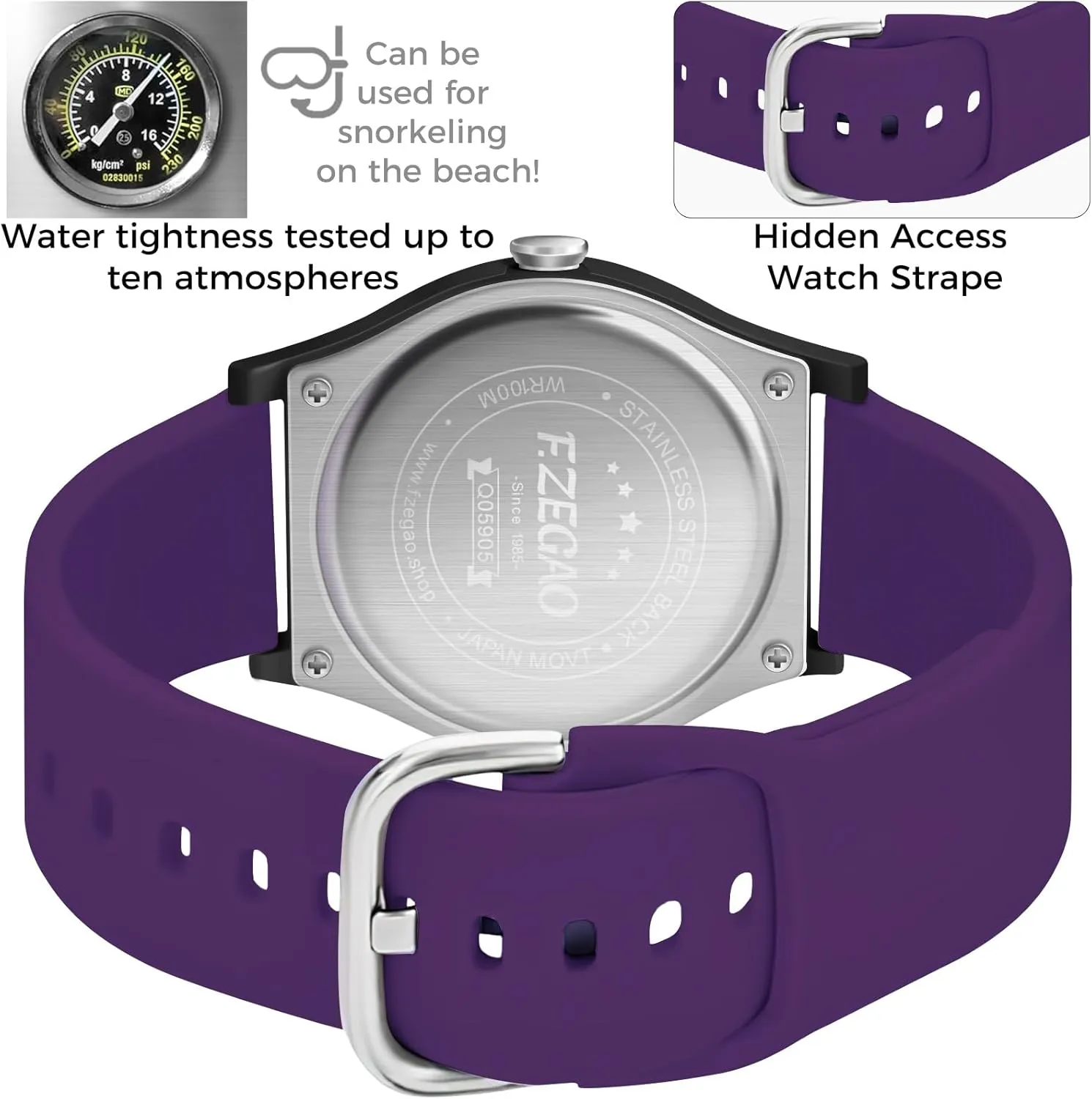 Professionals Medical Students Women, 100M Waterproof Watch for Swimming 24 Hour Military Time Easy to Read Dial intimate with Silicone Band Nurse Watch for Nurse 