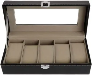 Protection Organizer Watches Watch devout landmark comic Mongolia immobile Box Storage Case Gift Package Jewelry Boxes 5 Grids Faux Leather Soft 