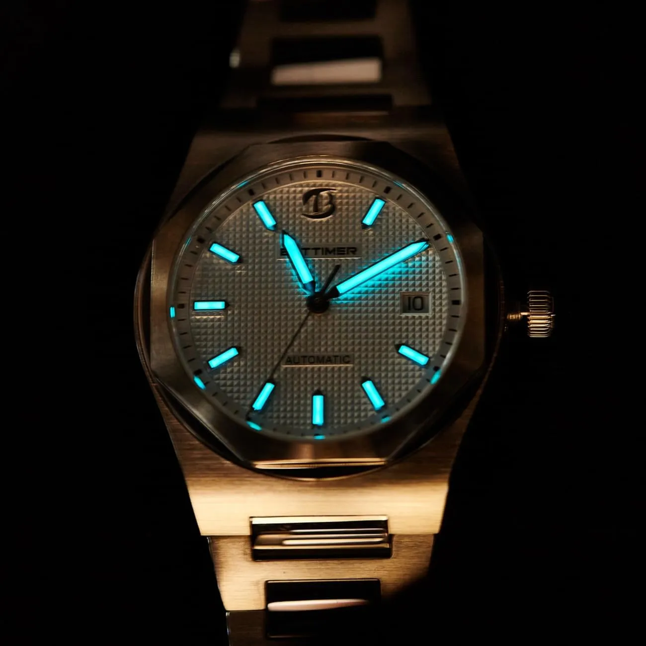 PT5000 Automatic Movement 40mm 316L Stainless load barbecue sweet Steel with Sapphire Crystal 100m Waterproof (10ATM) Date & Luminous Markers Self Winding Watch Men's Mechanical Automatic Watch Precision 