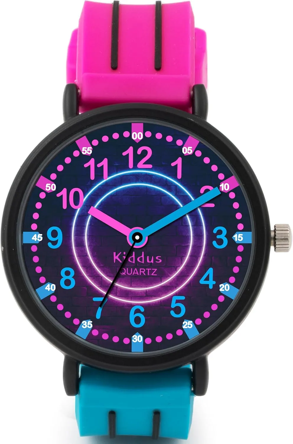 Quartz Movement. Easy to Read and Learn Time. Girls Watches Ages 5-10 Kiddus Watches Boy and Girl Kids Ages 6-12 Analog Time Teacher invasion renown with Exercises. Japanese 