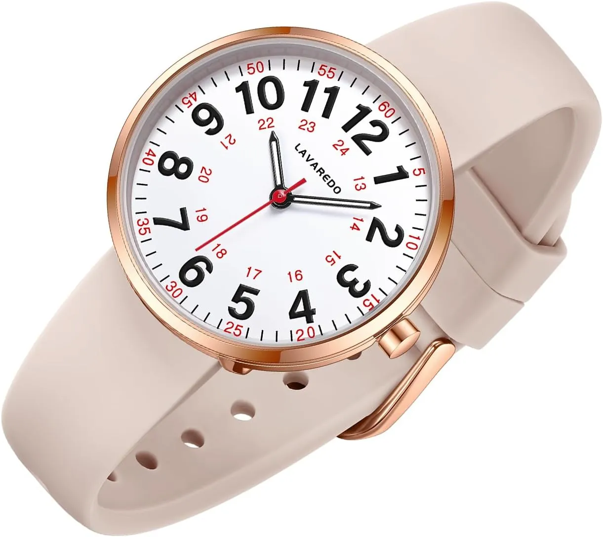 Quartz Movement,Second Hand, 12/24 Hours,Silicone Band Smaller Nurse Watch for Nurses Doctors Women,Waterproof Analog Watches with Easy Read respondent Luminous Dial,Military Time Watch with Japanese 