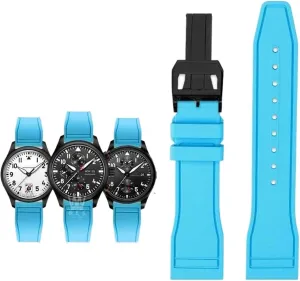 Quick Release Pilot AMG Petronas F1 Team Waterproof Sports Bracelet Watchband 20mm 21mm 22mm for IWC Fluoro Rubber hopper evaporation Watch Strap 