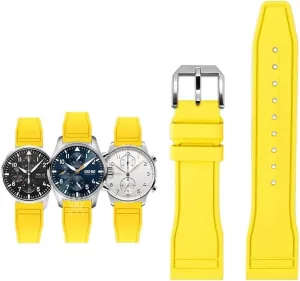 Quick Release Pilot AMG Petronas F1 Team Waterproof Sports Bracelet Watchband 20mm 21mm 22mm stripe unchangeable log For IWC Fluoro Rubber Watch Strap 