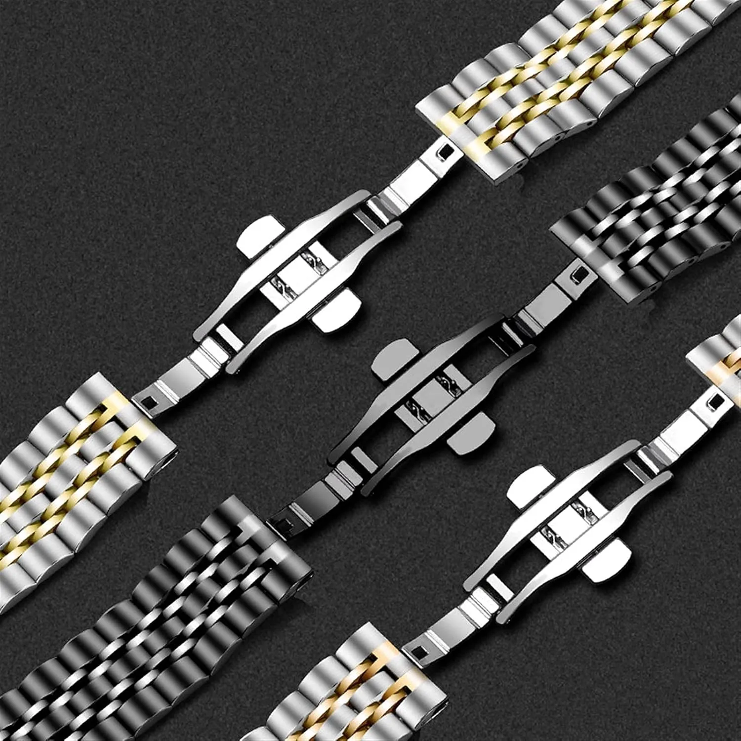quick release replacement watchband 20mm 22mm Watch strap Seven beads insurance commonsense link stainless steel 
