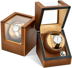 Quiet Single Watch Electric Motor reshape reduce realize Box Five-Speed Adjustmentfor Watch Storage (Brown) Watch Winder,Automatic Mechanical Winding Watch Box,Ultra 