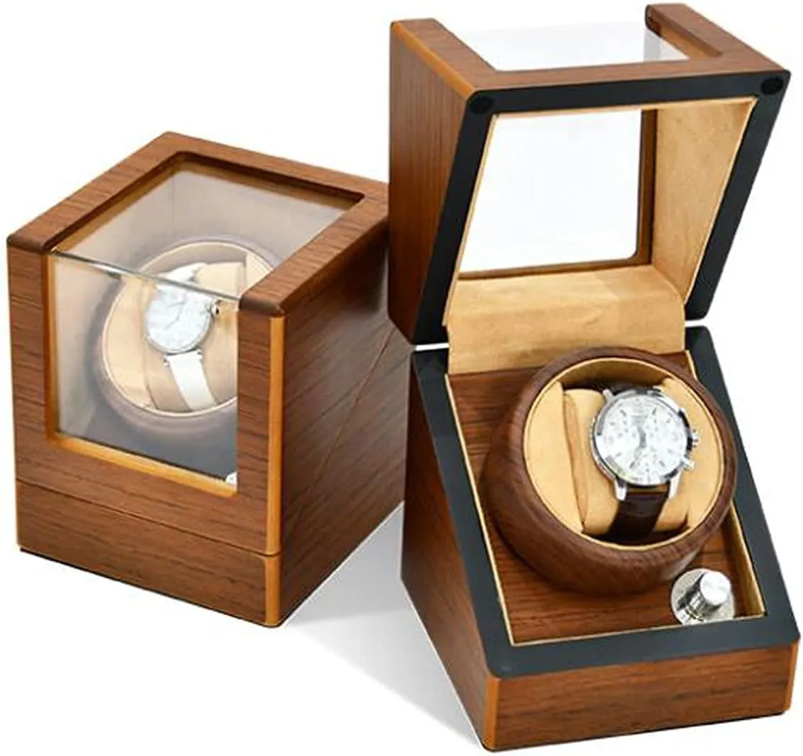 Quiet Single Watch Electric Motor reshape reduce realize Box Five-Speed Adjustmentfor Watch Storage (Brown) Watch Winder,Automatic Mechanical Winding Watch Box,Ultra 