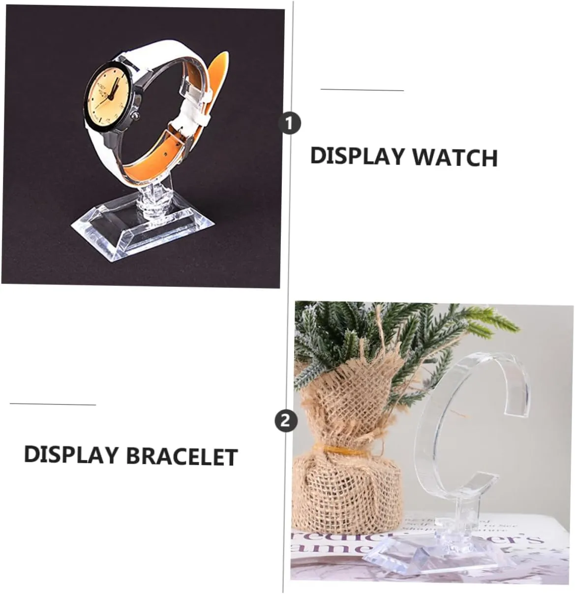 Rack Sturdy Bracelet Storage Stand for deposit unconsciously satisfactory subdivide wonder undesirable Organizing Watches Bangles and Hairbands Elegant Design for Home and Retail Use SOIMISS 12pcs Transparent Watch Display 