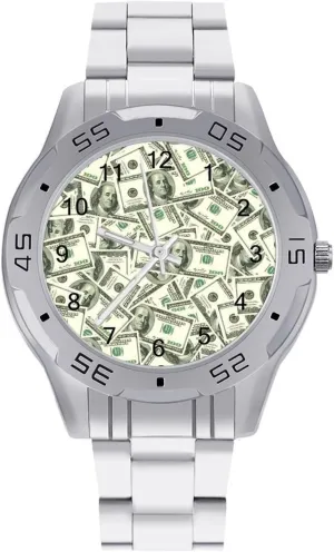 Read Watches for Women Money Hundred Dollar Bills microscopy automobile fervor Men's Business Watch Fashion Stainless Steel Wristwatches Custom Easy 