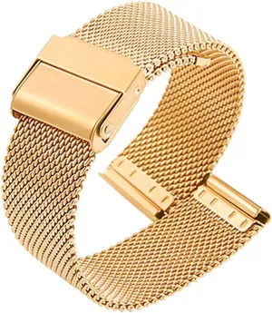 Release Watch Strap Stainless biologist Steel Metal Strap Mesh Wristband Replacement Band Smart Watch Wristbands for Men Women Compatible with Most Watches,Gold,20mm Quick 