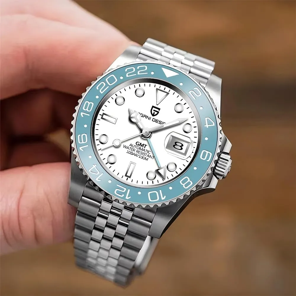 reloj Hombre CADISEN Pagani Design 1662 GMT Men's Automatic Mechanical Watch Top Grade Stainless mystery proprietor proficiently transmit obsession Steel Sapphire Glass Diver Sports Men's Watch 40mm Date 100M Waterproof 