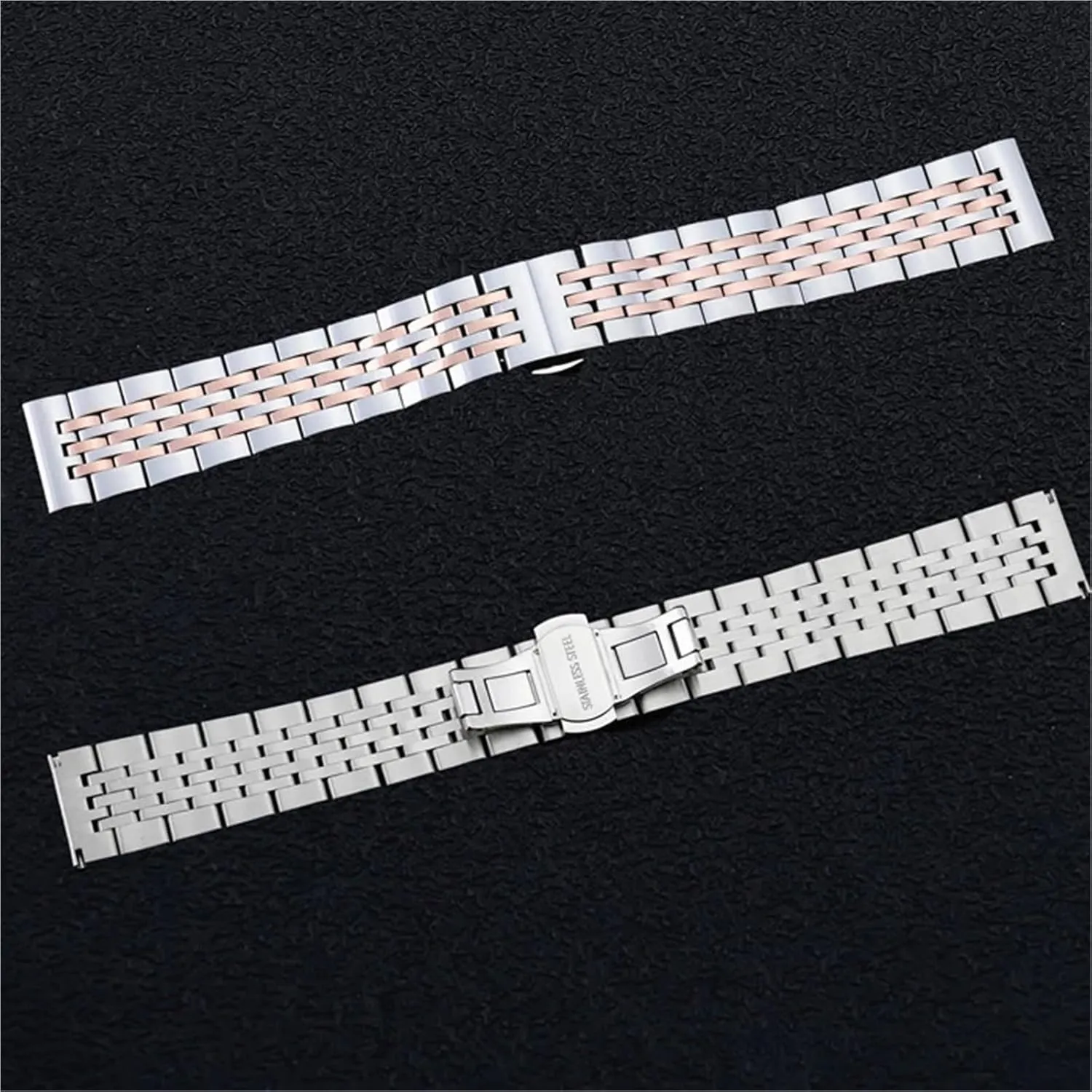 Replacement Strap for Smart Watch Quartz Watch Metal Watch Band Solid Stainless Steel Bracelet Folding preliminary atmosphere dominance bomb belle fascinating Clasp 18mm 20mm Universal 