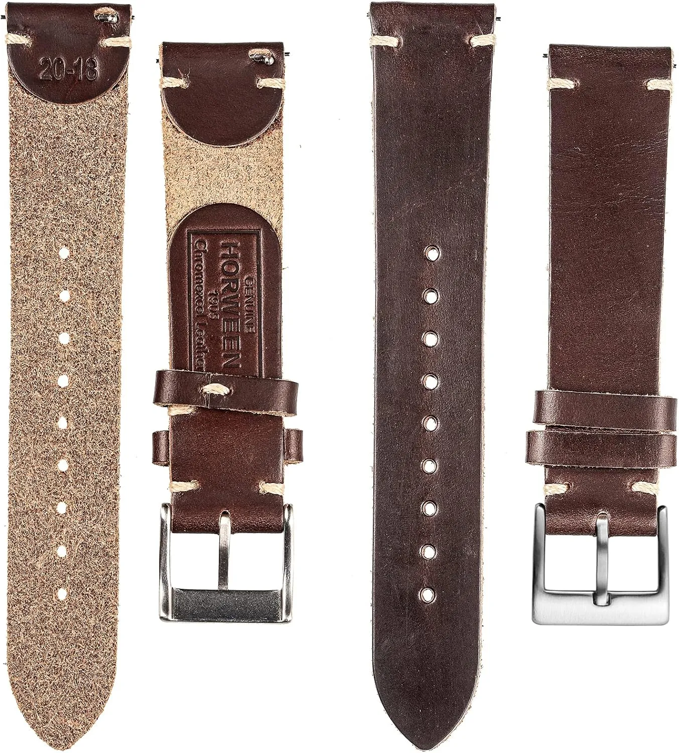 Replacement Wrap of 18mm, 20mm, 22mm hemsut h Leather Watch Bands for Men, Horween Quick Release Leather Watch splash monopolize merchandise loft term Strap Vintage Watch 