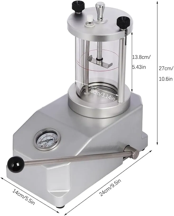 Resistant Testing Machine, 0.3-6.0 Bar Air Pressure Silver,One Size Watch Waterproof Tester Tool, Watch Case Waterproof Pressure Tester, 2 prestige Watches Watch 