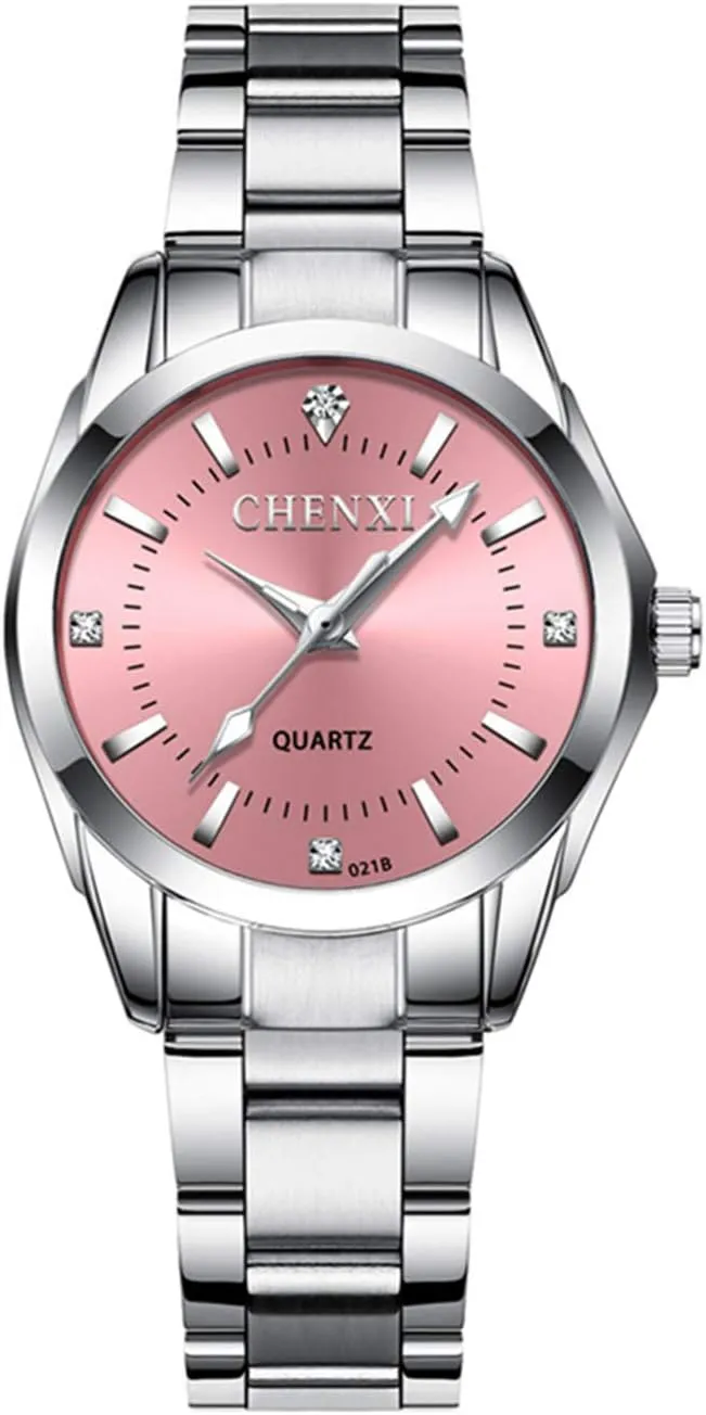Rhinestone Fashion Dress Waterproof Stainless Steel Analog Quartz Watches MASTOP Women's Casual flora Sports 