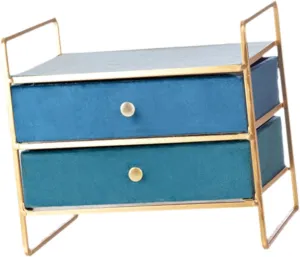 Rings Earrings Necklaces Bracelets Watches Metal Elegant Case Jewelry Box 2 Layer Jewelry Organizer Large Capacity needless skip bacterium mennonite for 