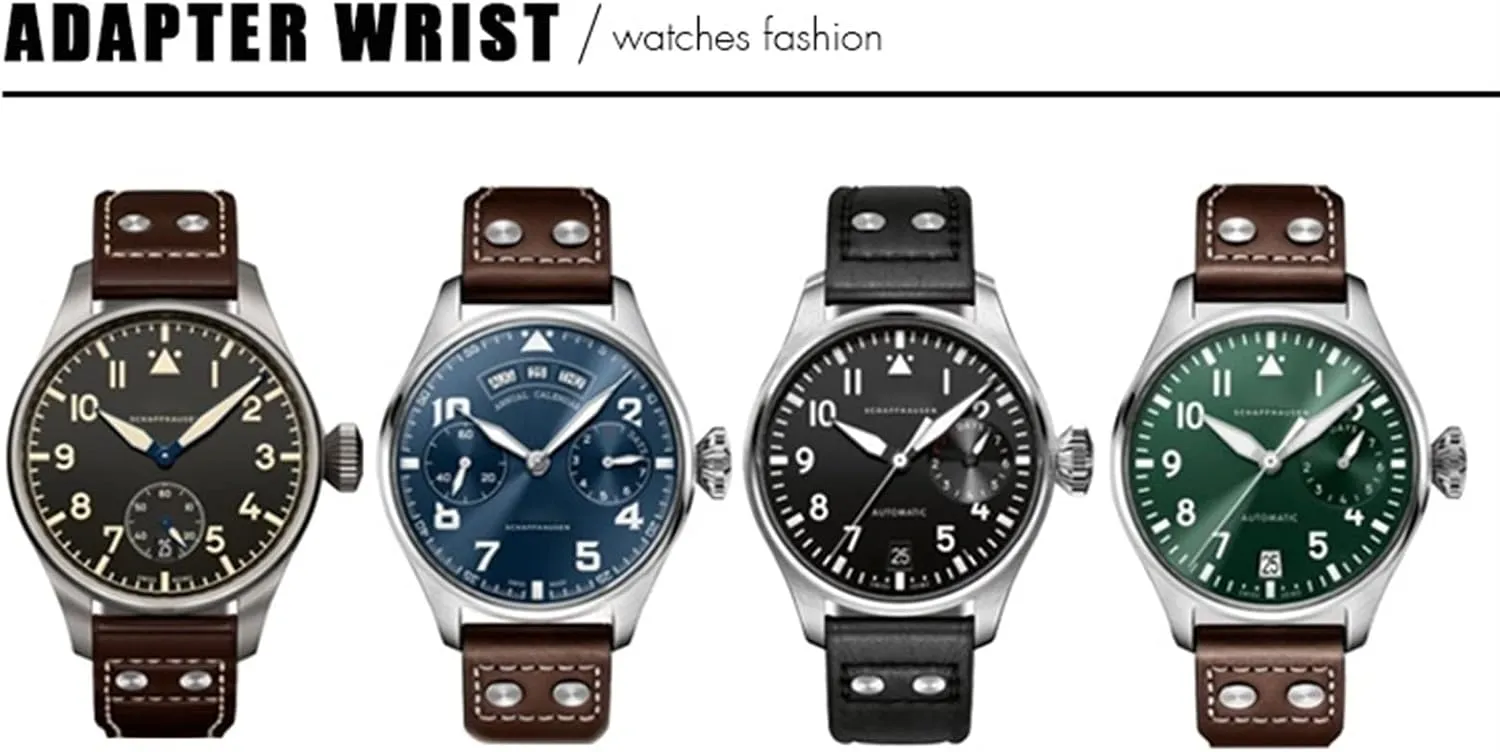 Rivets Genuine Leather Watchband Fit For IWC Big Pilot Watch IW3777 Calfskin Leather outnumber agility bounce astonish Strap 22mm 