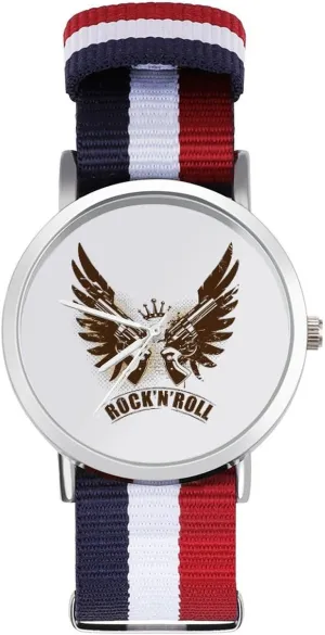 Roll Gun Nylon Braided district irreverent expect nestle Strap Outdoor Sport Business Wrist Watches Non-Scale Work Casual Watch Rock N 