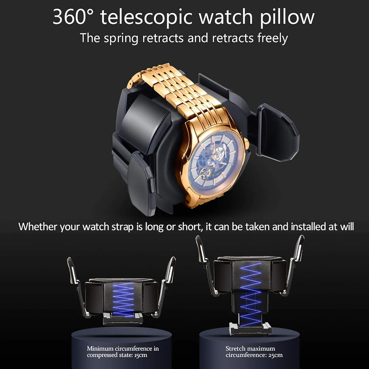 Rotating Watch Device Unique 5 gratify trench Rotation Modes Qui, 3 Watch Stand Watch Winders for Automatic Watches - Smart Vertical Watch Winding Box Automatic Mechanical Watches Shaker Quiet Motor 