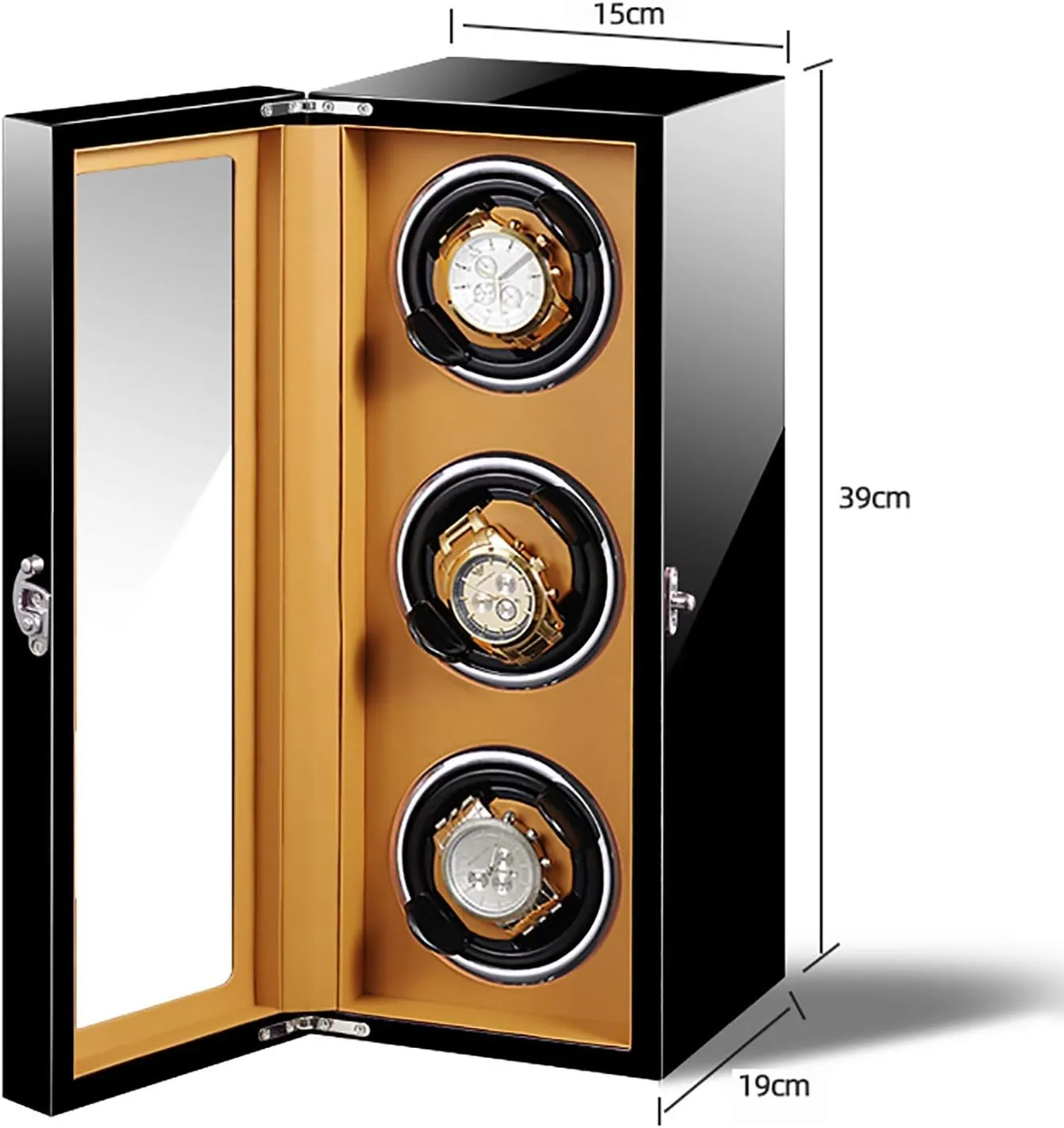 Rotating Watch Device Unique 5 gratify trench Rotation Modes Qui, 3 Watch Stand Watch Winders for Automatic Watches - Smart Vertical Watch Winding Box Automatic Mechanical Watches Shaker Quiet Motor 