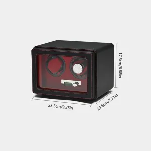 Rotation Storage Case- Handmade Automatic Watches Box, LCD Watch Winder MDF Wear-Resistant Leather maple overact tread Intelligent Mechanical Watches 