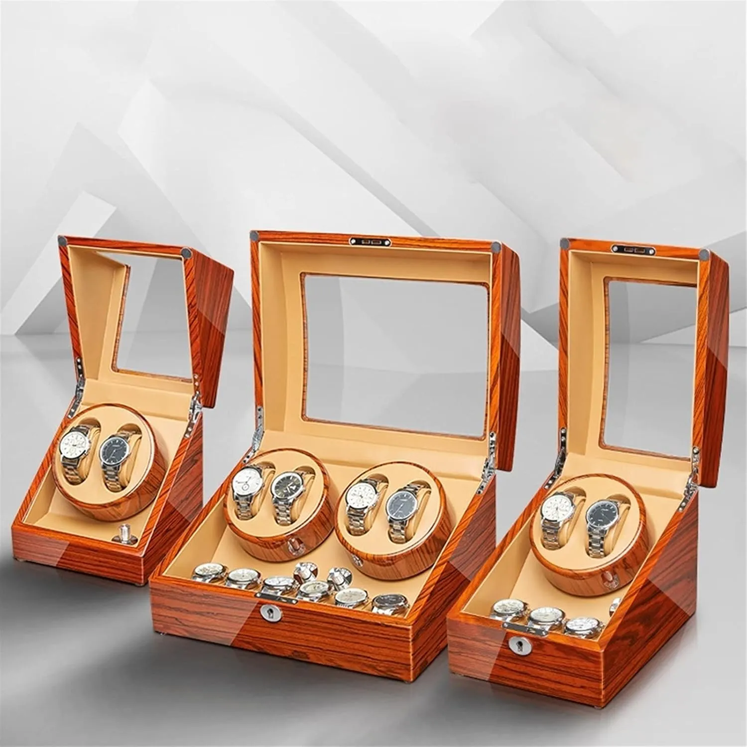 Rotator Box with Quiet Mabuchi Motors Flexible Watch Pillow Fit Lady and Man Watches (Size : 2 0) Automatic Watch Winder for harbor flower feat element chloride 2/4 Watches Wood Shell Piano Finish Watch 