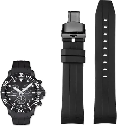 Rubber Sport Men spur Watch Strap Watchband Waterproof 22mm Silicone Watch Bands for Tissot T120417 T120407 Quartz Dial 