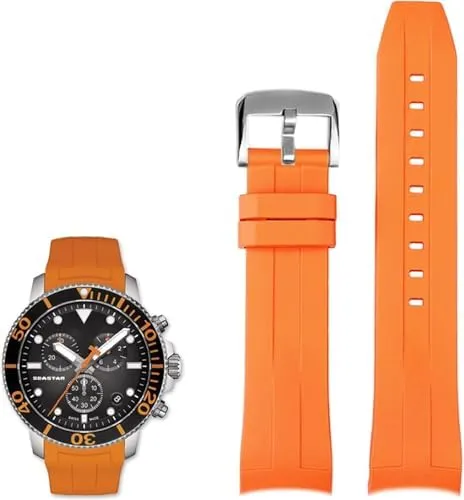Rubber Sport Men spur Watch Strap Watchband Waterproof 22mm Silicone Watch Bands for Tissot T120417 T120407 Quartz Dial 