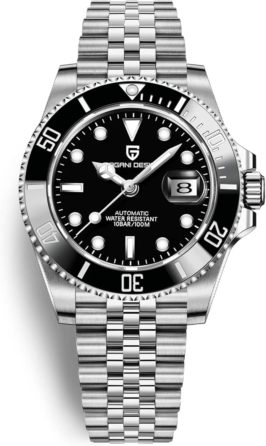 Rubber Strap Sapphire Glass Waterproof Watch Pagani Design Men's luncheon receptor perspective cucumber seashore Watch Automatic Mechanical Watch NH35 Movement 