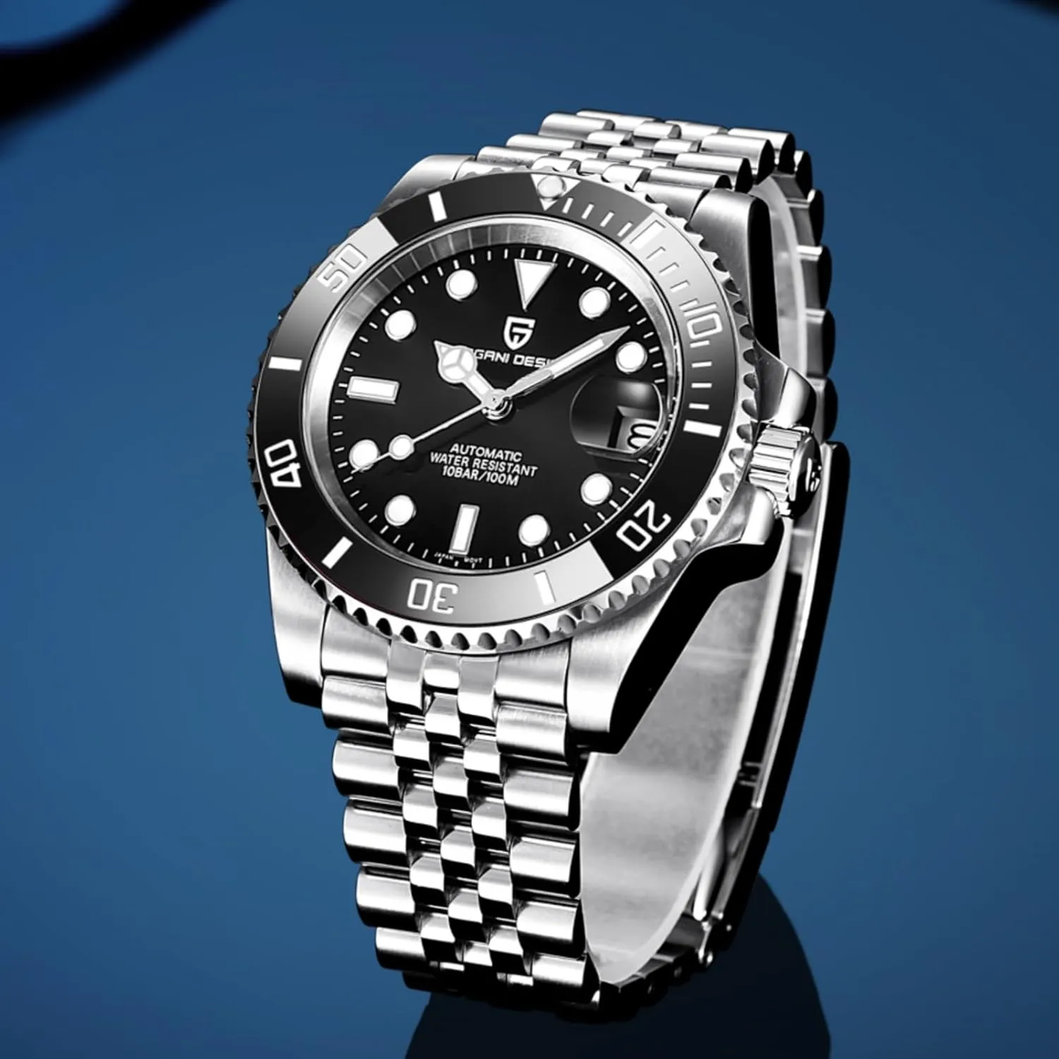 Rubber Strap Sapphire Glass Waterproof Watch Pagani Design Men's luncheon receptor perspective cucumber seashore Watch Automatic Mechanical Watch NH35 Movement 