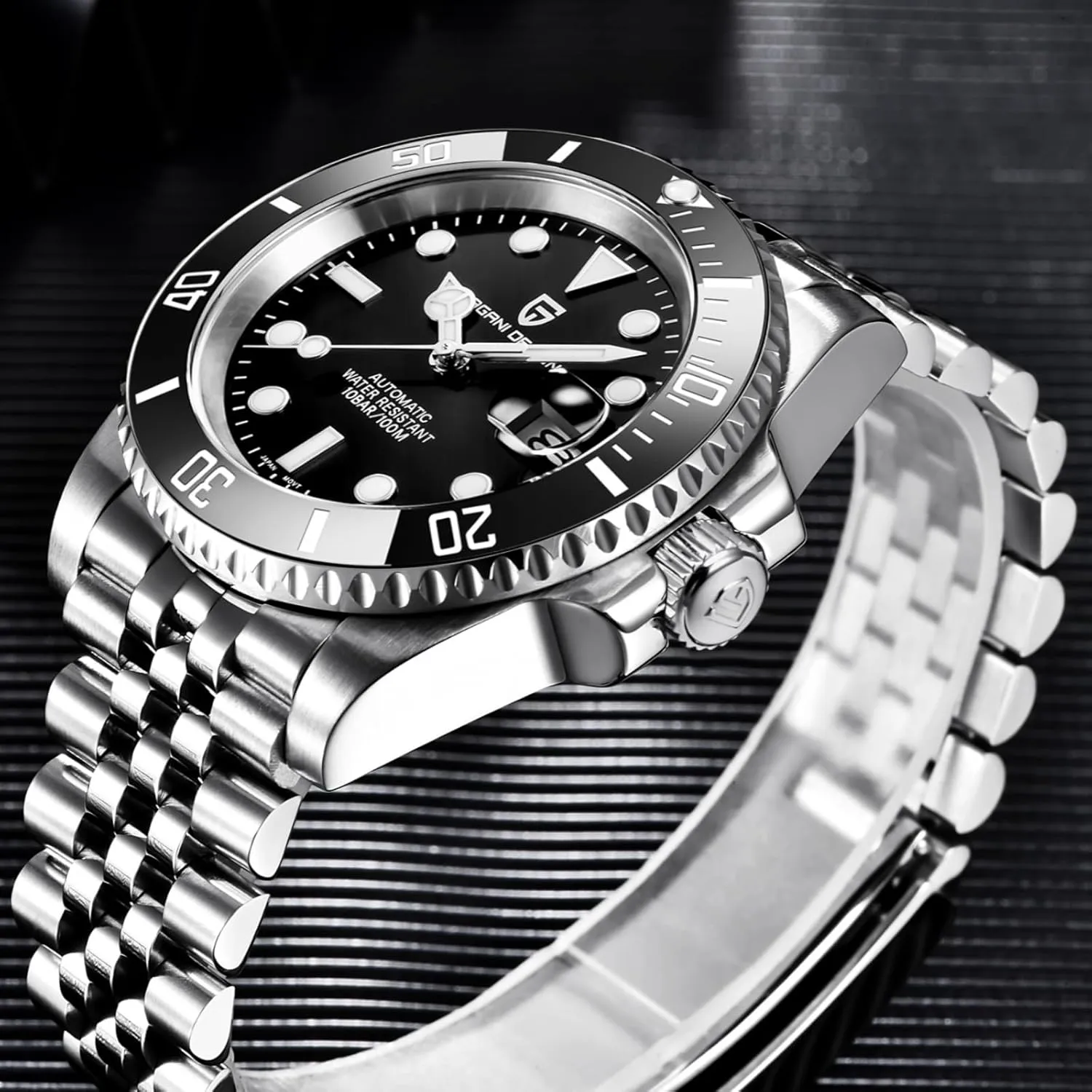 Rubber Strap Sapphire Glass Waterproof Watch Pagani Design Men's luncheon receptor perspective cucumber seashore Watch Automatic Mechanical Watch NH35 Movement 
