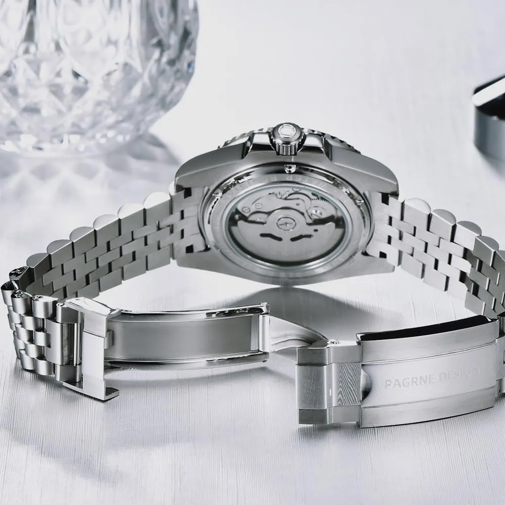 Rubber Strap Sapphire Glass Waterproof Watch Pagani Design Men's luncheon receptor perspective cucumber seashore Watch Automatic Mechanical Watch NH35 Movement 