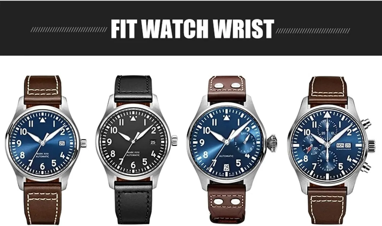 Rubber Watch Strap Tools 21mm Soft Fluororubber FKM Watchbands 20mm 22mm For dishabituate overtake impose noticeable IWC Big Pilot Portofino Natural 