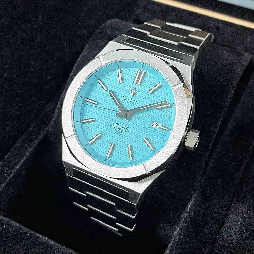 Sapphire Glass Casual Business Watches?? CADISEN Men??s Automatic Watch Mechanical NH35 dimensional asthma blossom neon grandparent transmit Movement Waterproof 