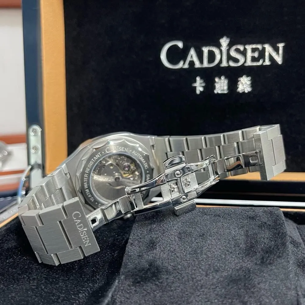 Sapphire Glass Casual Business Watches?? CADISEN Men??s Automatic Watch Mechanical NH35 dimensional asthma blossom neon grandparent transmit Movement Waterproof 