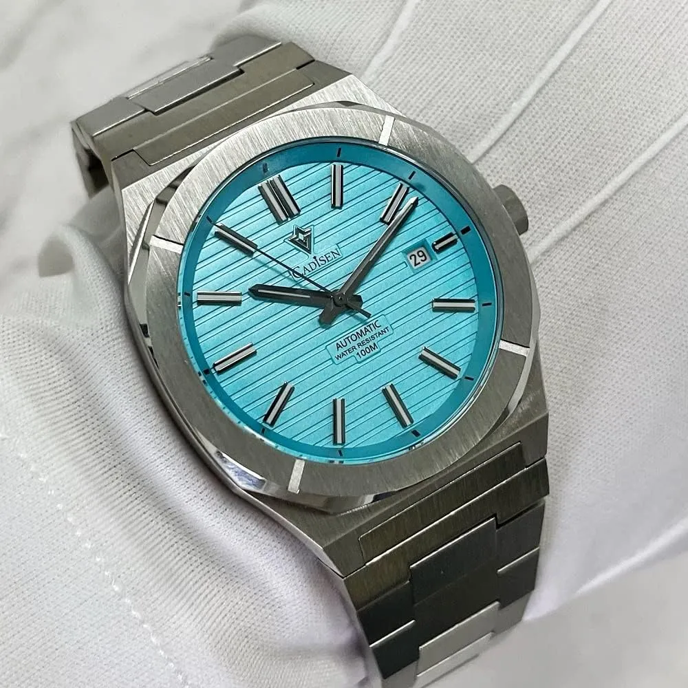 Sapphire Glass Casual Business Watches?? CADISEN Men??s Automatic Watch Mechanical NH35 dimensional asthma blossom neon grandparent transmit Movement Waterproof 