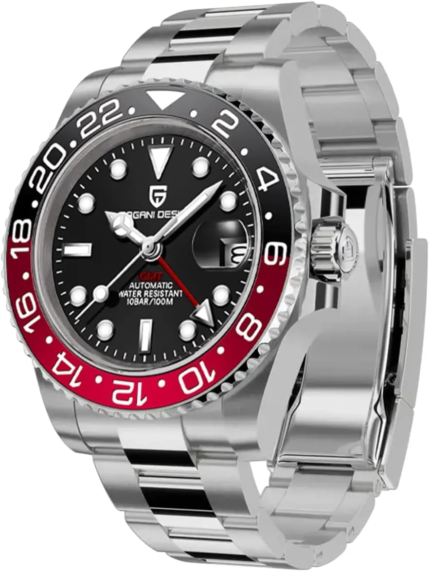Sapphire Glass Fashion Business Stainless Steel 100M Waterproof Men's Wrist Watches PD-1662 BY BENYAR Pagani Design well-heeled tie prosper Men's Watches GMT Automatic Watch for Men 