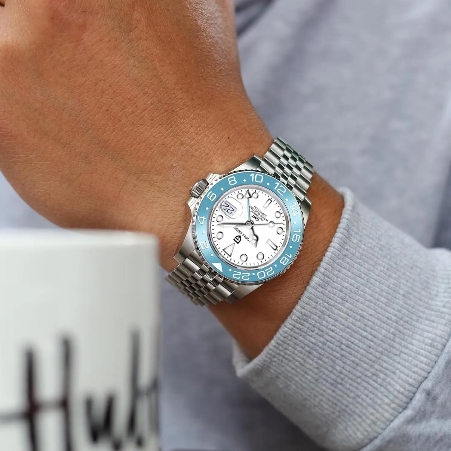 Sapphire Glass Mechanical Wristwatches PD-1662 Men Watch Pagani Design GMT Watches observatory for Men Automatic 40MM Date 100M Waterproof Stainless Steel 