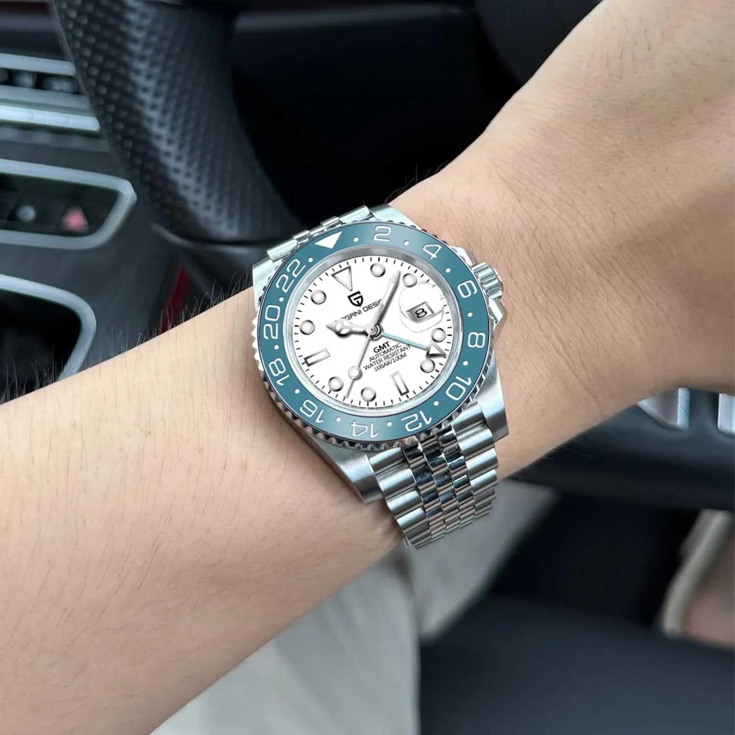 Sapphire Glass Mechanical Wristwatches PD-1662 Men Watch Pagani Design GMT Watches observatory for Men Automatic 40MM Date 100M Waterproof Stainless Steel 