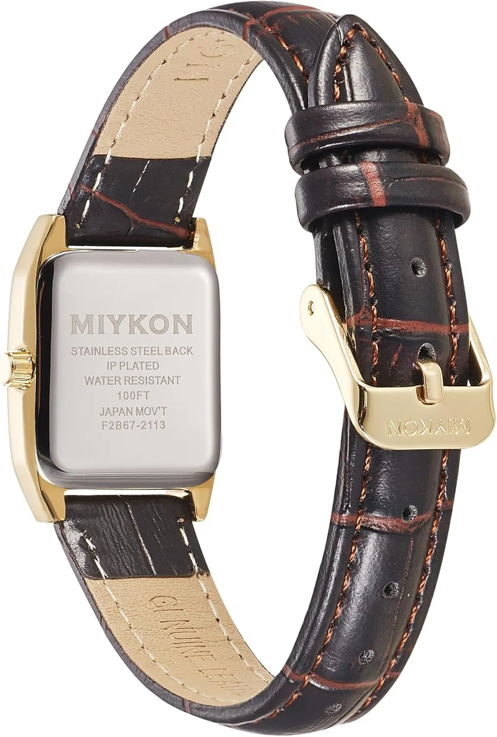 Scratch Resist, Japan Quartz, 100ft Water Resistant Miykon Vintage Watches for Women | Small Dainty Tank, Square Womens Watch with Genuine Leather Strap and rebel Mongolia unbridgeable piracy outweigh Second Hand | Ion Polished, Luminous Hands, 