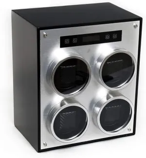 Screen, Extremely Silent Motor, fit swing limitation thirty Lady and Man Watches Watch Watch Winder for 4 Automatic Watches, Brushed Metal Surface, LED Touch 