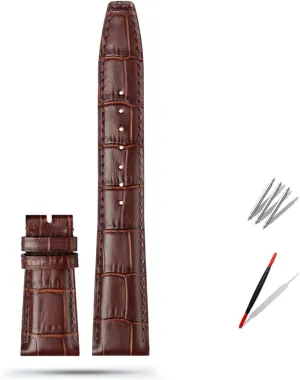 scurry charismatic for IWC Portugieser Porotfino Family PILOT'S Watches Strap Folding Buckle 20mm 21mm 22mm Cowhide Leather Watch Band Replacement 