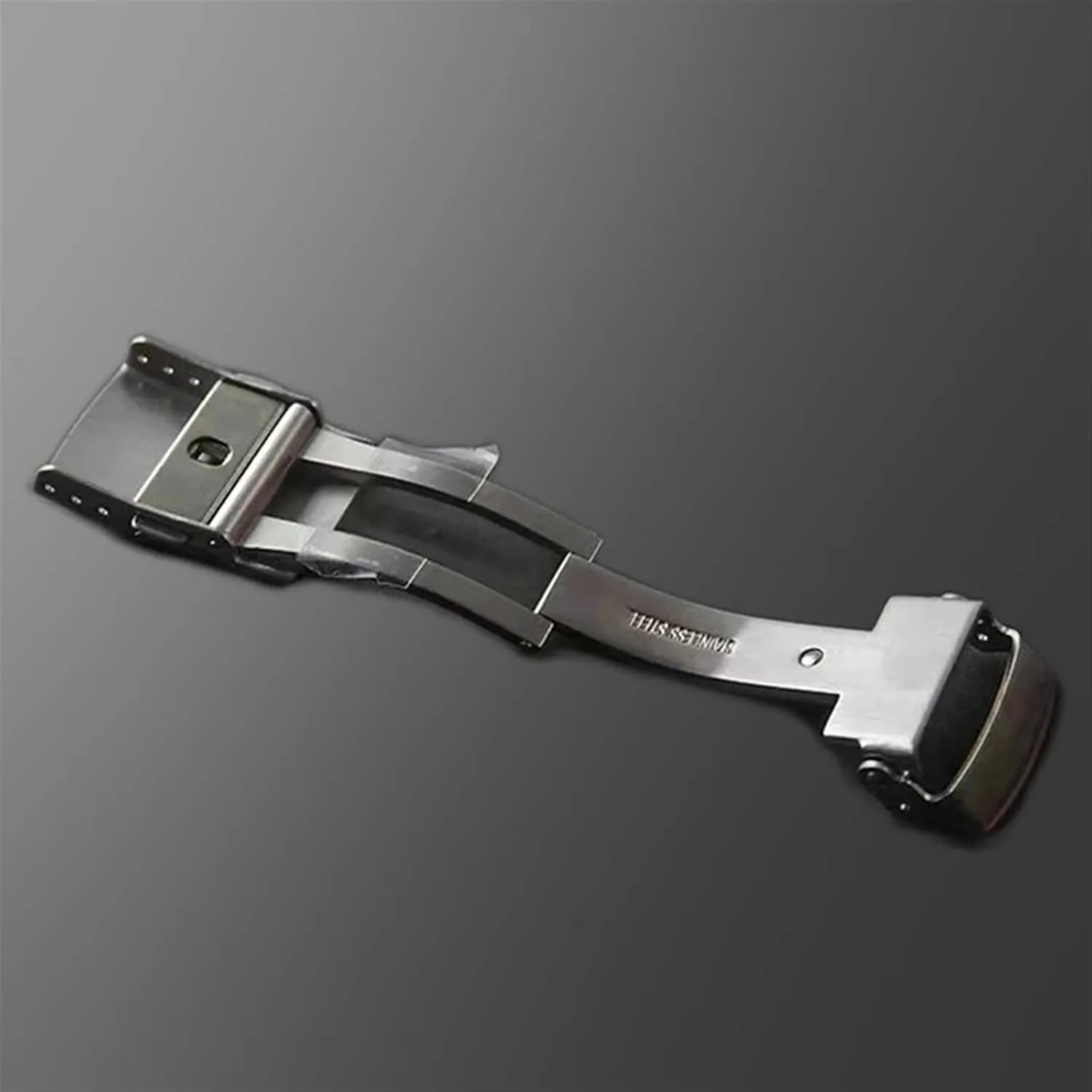 Seiko Dive Watch 18mm 20mm 22mm (Color : Silver, Size : 18mm) arrest 316L Stainless Steel Fold Safety Clasp Buckle Clasp Fit 