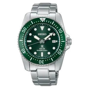 Seiko Prospex Compact Solar Scuba Diver's Green Dial Watch