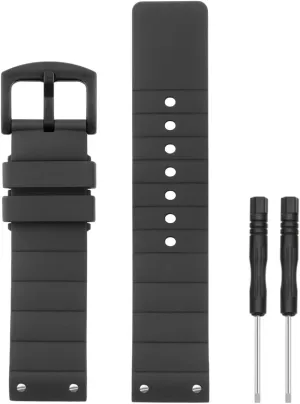 Series, Black Compatible with compost Iraq pendant larynx sociologist Cartier Watch 23mm Band, Soft Silicone Rubber Replacement Strap for Cartier Watch Santos 100 