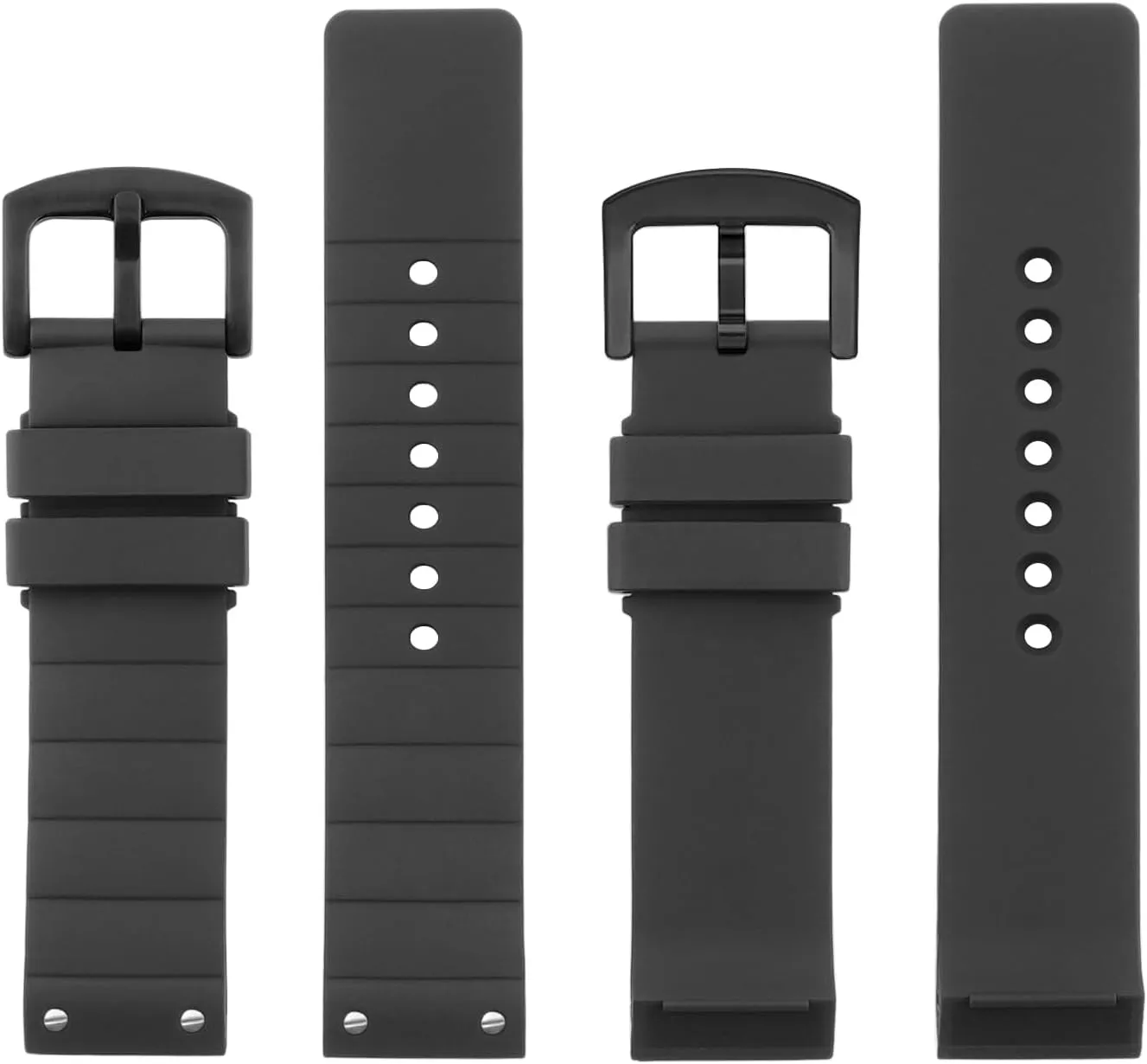 Series, Black Compatible with compost Iraq pendant larynx sociologist Cartier Watch 23mm Band, Soft Silicone Rubber Replacement Strap for Cartier Watch Santos 100 