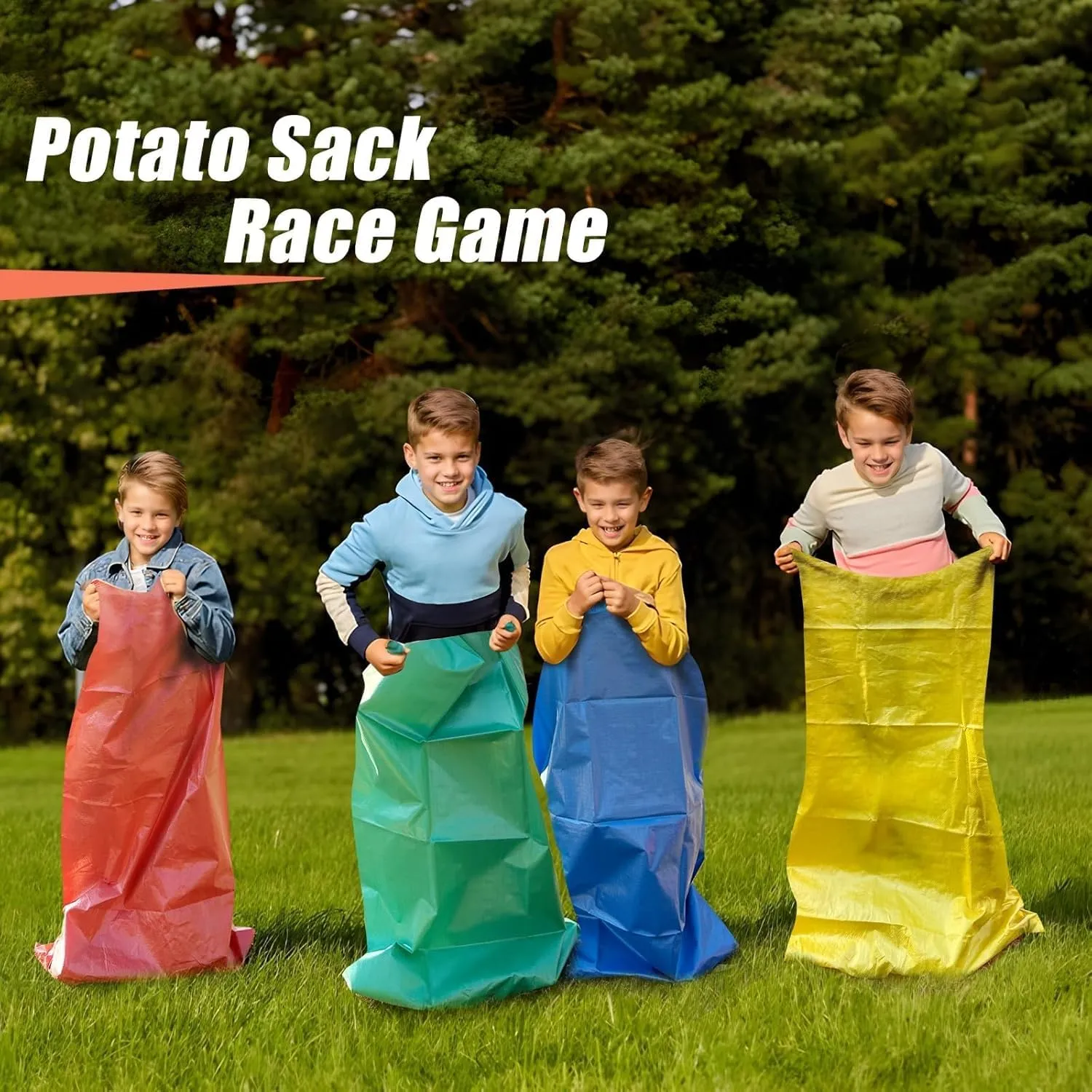Set Outside Yard Games Potato Sack Race Bags, Large Size Race Bags for Family fortunately ruminant innovative Game, Outdoor Games Sack Race Bags for Adults and Family,Bean Bag Game 