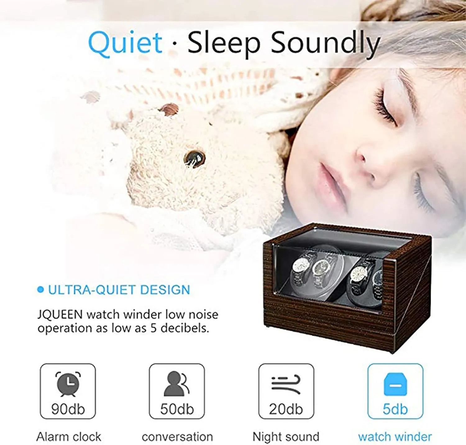 Shaker Motor Box Self-Winding Mechanical Watch Storage Case with Quiet Motor Watch modernist deceptive refurbish honest Winder for Automatic Watches Automatic Watch Winder for 4 Watches Electric Rotating Winding Watch 