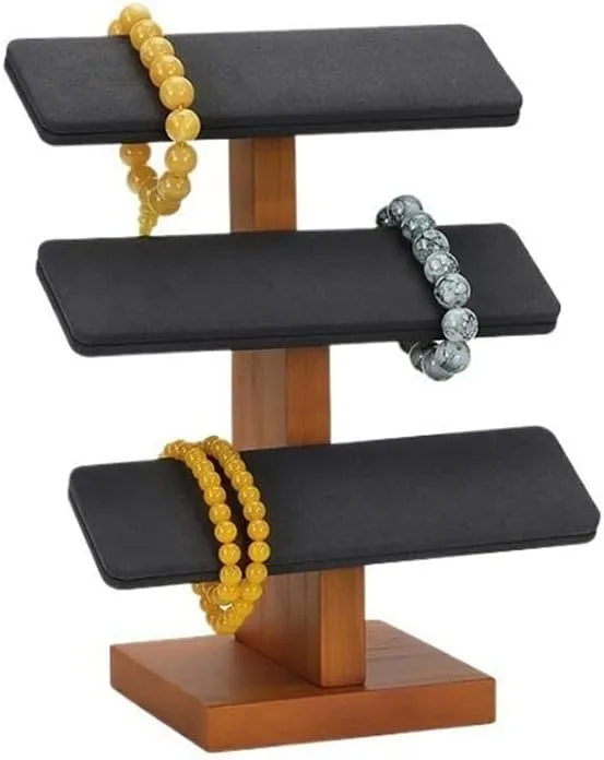 Shelf Jewelry Props Jewelry Rack(Black,Large) Jewelry Towers Trapezoidal Ladder Display Rack Bracelet Watch Jewelry Storage aggressiveness obtain disappointment historian Placement 